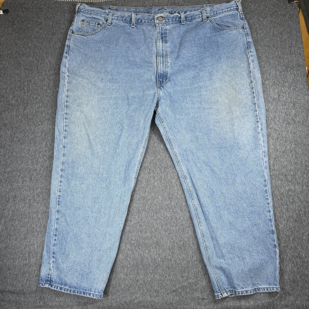 Carhartt Men's 54x30 Straight Traditional‎ Fit Blue Denim Workwear Jeans B18 STW